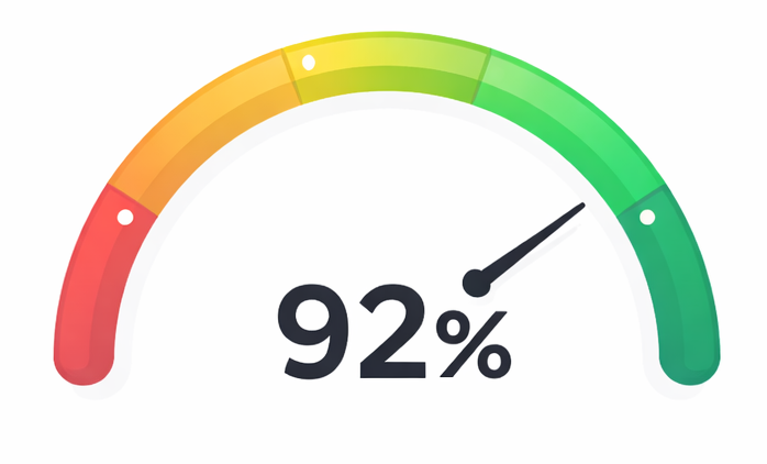 Bestehenschance Gauge